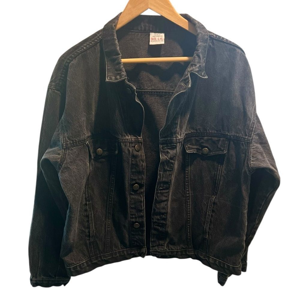 Rue21 Black Denim Jean Jacket Size L/XL - Picture 4 of 8